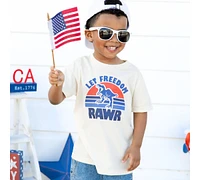 Sweet Wink Little and Big Boys Let Freedom Rawr Short Sleeve T-Shirt