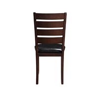 Streamdale Furniture Urbana Side Chair (Set of 2) In Black Pu & Cherry