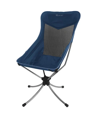 ECR4Kids Lightspeed Outdoors Tall Swivel Camp Chair, Outdoor Seating, Blue