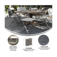 Set Of 10 Stackable Folding Plastic Chairs