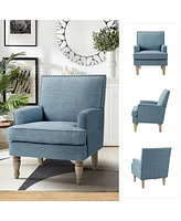 Bisnauth Contemporary Accent Chair with Nailhead Trim