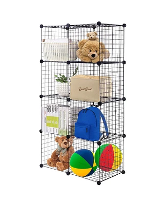 Sugift Diy 8 Cube Grid Wire Cube Shelves