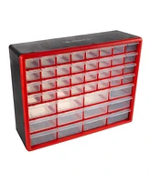 Stalwart 44 Drawer Storage Cabinet-Plastic Organizer with 12 Large & 32 Small Compartments-Desktop or Wall Mount for Hardware, Parts, Crafts & More by