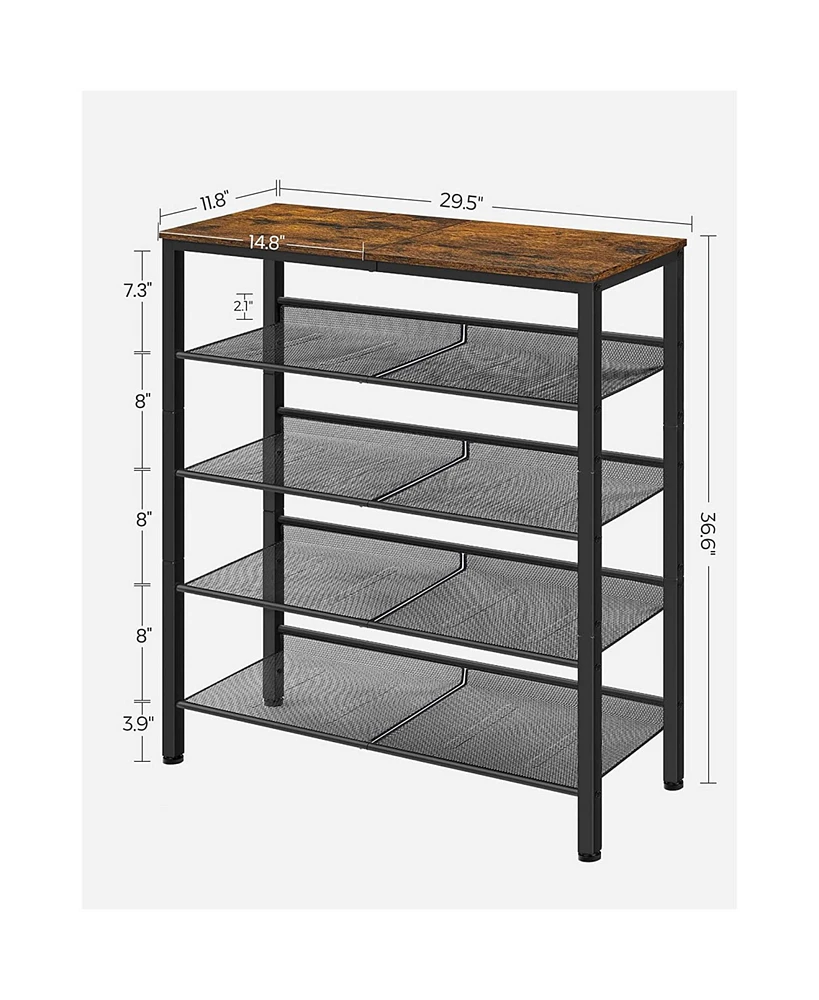 Slickblue 5-Tier Shoe Rack for Entryway