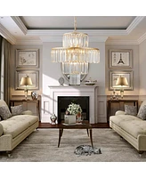 Streamdale Furniture Modern Crystal Chandelier for Dining and Living Room