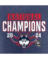 Fanatics Men's Heather Navy UConn Huskies 2024 Ncaa Basketball National Champions T-Shirt