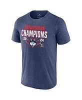 Fanatics Men's Heather Navy UConn Huskies 2024 Ncaa Basketball National Champions T-Shirt