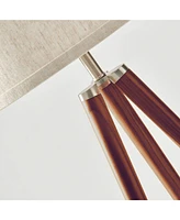 Brightech Emma 61" Led Contemporary Tripod Floor Lamp with Wooden Legs