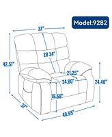 Streamdale Furniture Grey Dual Motor Power Lift Recliner, 350lb Capacity