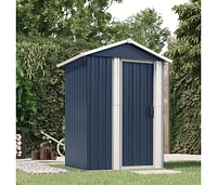 vidaXL Garden Shed Anthracite 49.6"x38.4"x69.7" Galvanized Steel