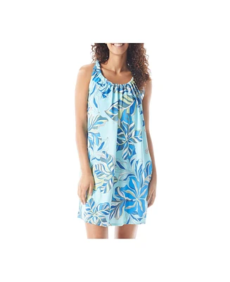 Beach House Style Floral Print Colette Adjustable Tank Dress
