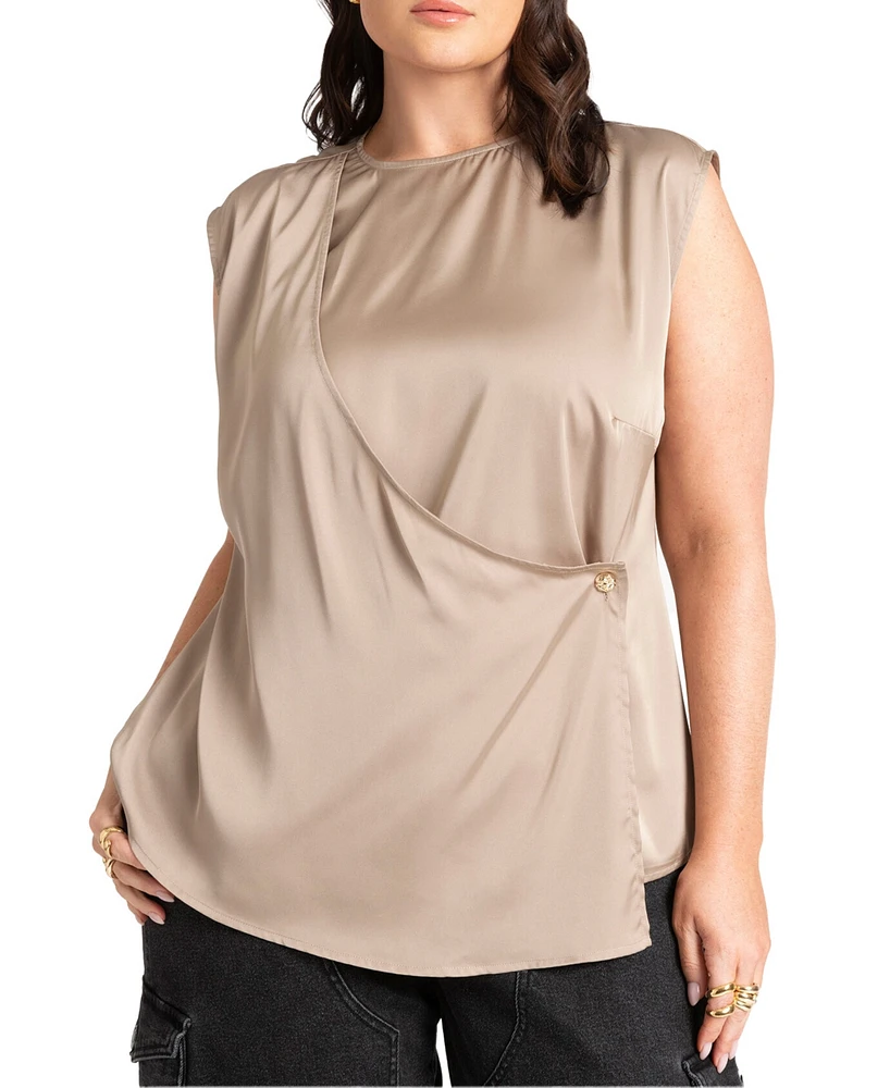 Eloquii Plus Overlap Front Blouse