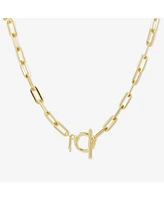 sanctuaire Flat Chain Link Necklace Gold