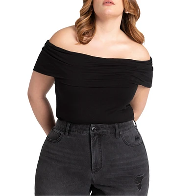 Eloquii Plus Off The Shoulder Fitted Top