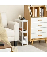Sugift 2 Pieces 3-Tier Slim Detachable Storage Cart with Drainage Holes and Wheels