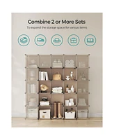 Slickblue 16 Cube Closet Organizers And Storage, Clothes Storage Organizer For Wardrobe