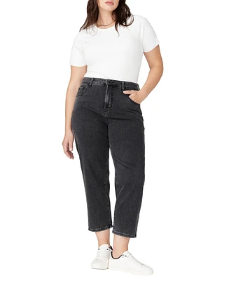 Eloquii Women's The Naomi Comfort Stretch Straight Jean Crop