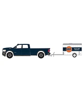 Greenlight Collectibles 1/64 2023 Dodge Ram 2500 Gulf Small Gulftube Motor Oil Cargo Trailer