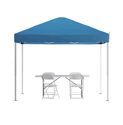Outdoor Event/Tailgate Set With Pop Up Event Canopy Carry Bag