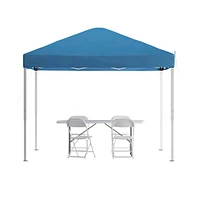 Outdoor Event/Tailgate Set With Pop Up Event Canopy Carry Bag