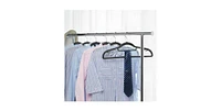 Slickblue Plastic Hangers Space Saving Clothes , Ultra Thin With Non Slip Rubber Coating, 30 Pieces