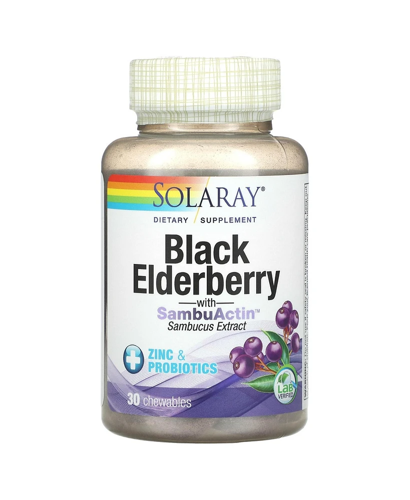 Solaray Black Elderberry with SambuActin - 30 Chewables - Assorted Pre