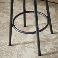Industrial Bar Table Set with Stools - Rustic Brown & Black
