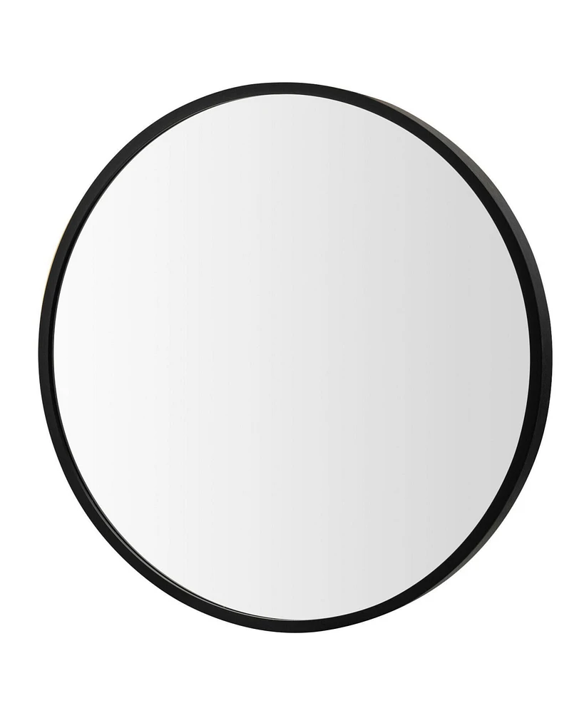 Sugift 16-inch Round Wall Mirror with Aluminum Alloy Frame