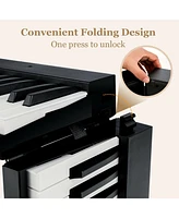 Sugift 88-Key Foldable Digital Piano with Midi and Wireless Bt