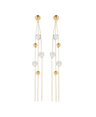 Classicharms FrostLily Azeztulite Crystal and Bead Drop Earrings