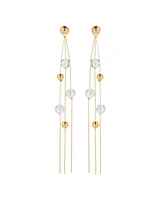 Classicharms FrostLily Azeztulite Crystal and Bead Drop Earrings