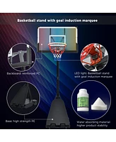 Streamdale Furniture Height-Adjustable Led Basketball Hoop System