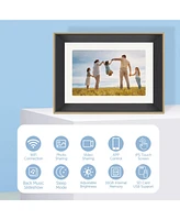 Eco4Life 10.1" WiFi Digital Photo Frame with Photos/Videos sharing - with Wood Frame