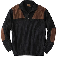 Boulder Creek Big & Tall by KingSize Patch Sweater With Mock Neck