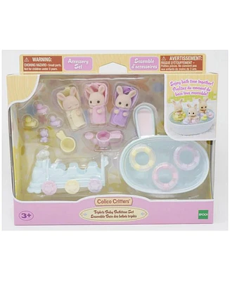 Calico Critters Triplets Baby Bathtime Accessory Set With Figures CC2076