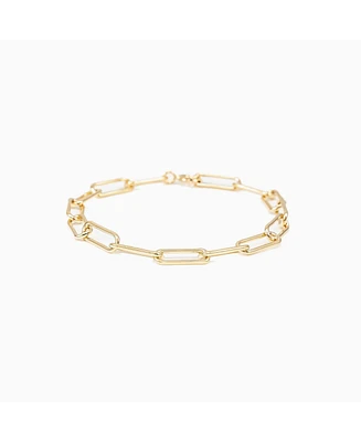 Bearfruit Jewelry Sterling Silver 18k Gold Plated Amelia Chain Statement Bracelet