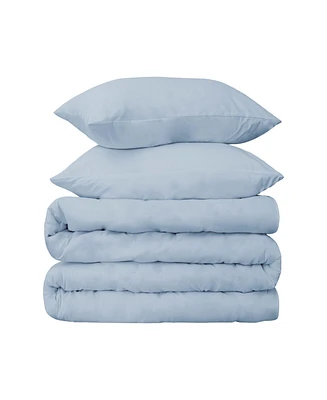 Superior Egyptian Cotton 650 Thread Count Solid Luxury Duvet Cover Set, King/California King