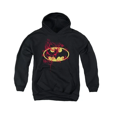 Batman Boys Youth Joker Graffiti Pull Over Hoodie / Hooded Sweatshirt