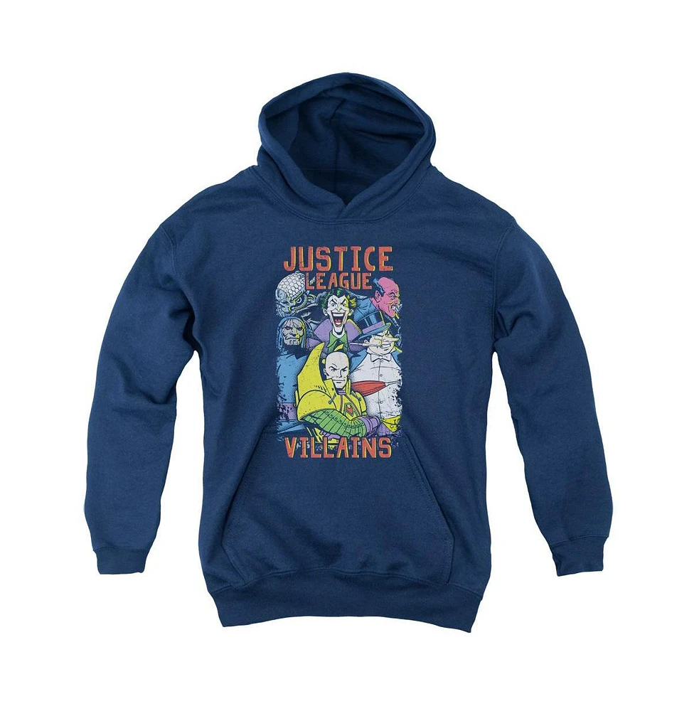 Justice League Boys of America Youth Villians Pull Over Hoodie / Hooded Sweatshirt