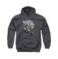 Justice League Boys of America Youth Deathstroke Retro Pull Over Hoodie / Hooded Sweatshirt