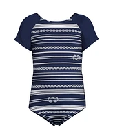 Lands' End Girls Cap Sleeve Portrait One Piece Swimsuit