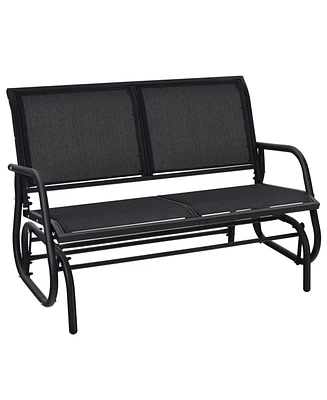 Sugift Swing Glider Chair 48 Inch Loveseat Rocker Lounge Backyard