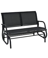 Sugift Swing Glider Chair 48 Inch Loveseat Rocker Lounge Backyard