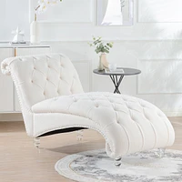 Streamdale Furniture Tufted Armless Chaise Lounge Chair