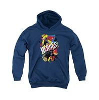 Batman V Superman Boys Youth Double Hero Pull Over Hoodie / Hooded Sweatshirt