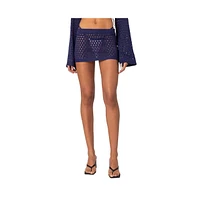 Edikted Women's Celena Crochet Mini Skirt