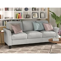 Streamdale Furniture 3-Seat Sofa Living Room Linen Fabric Sofa