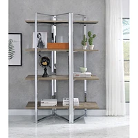 Streamdale Furniture Libby Bookshelf In Chrome