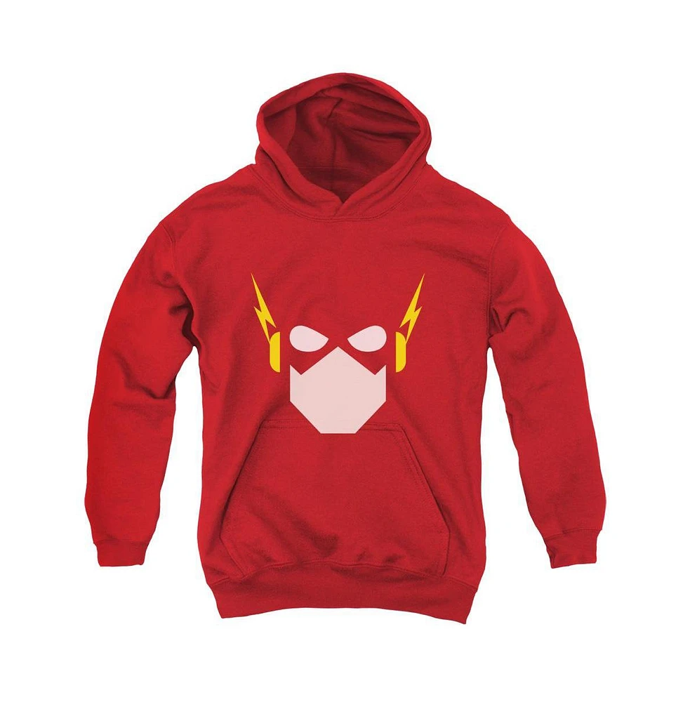 Justice League Boys of America Youth Flash Head Pull Over Hoodie / Hooded Sweatshirt