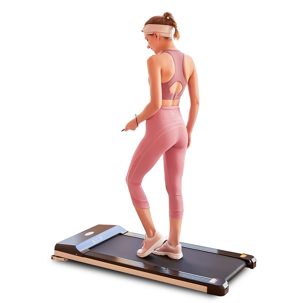 Simplie Fun Portable Treadmill Under Desk Walking Pad Flat Slim Treadmill With Led Display & Sport App